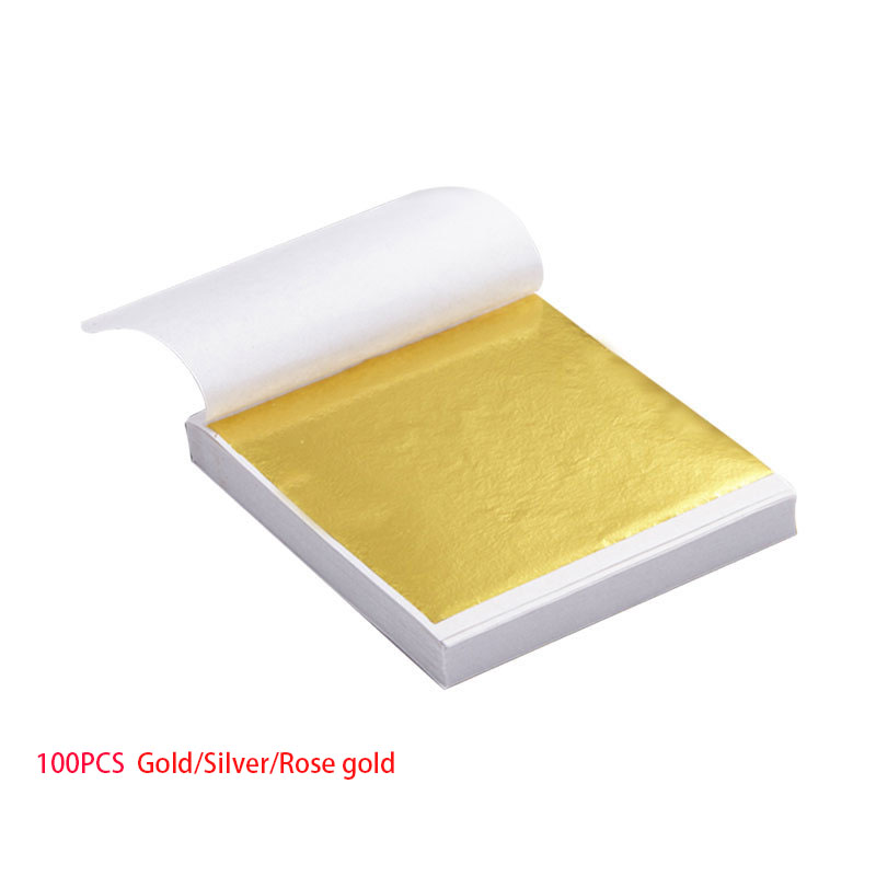 Gold Foil Flakes - 100 buah desain kerajinan seni lembar