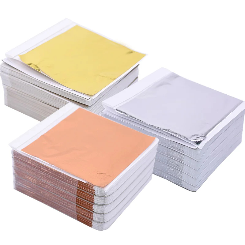 100Pcs Kertas Foil Imitasi Ema - Gold Foil Flakes ulasan dan harga