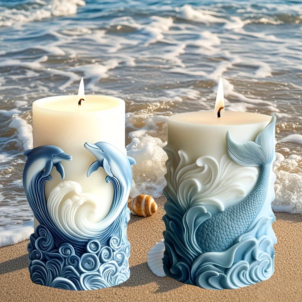 Cetakan Lilin Silikon Tema Lau - Resin Ocean Wave Mold ulasan dan harga