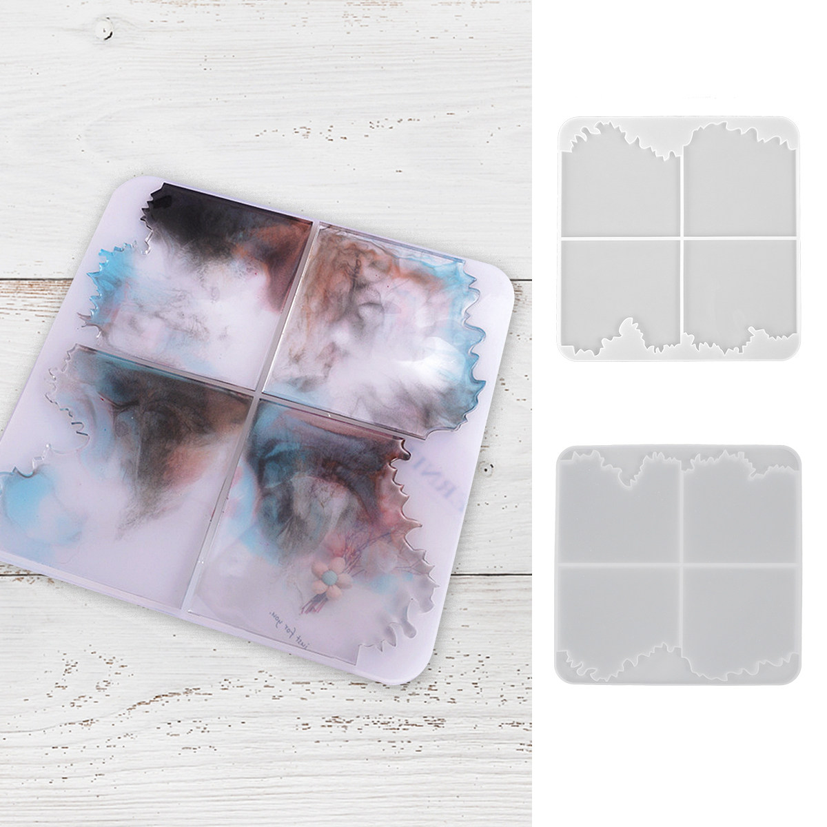 1Pcs Cetakan Silikon Epoksi Kr - Resin Ocean Wave Mold ulasan dan harga