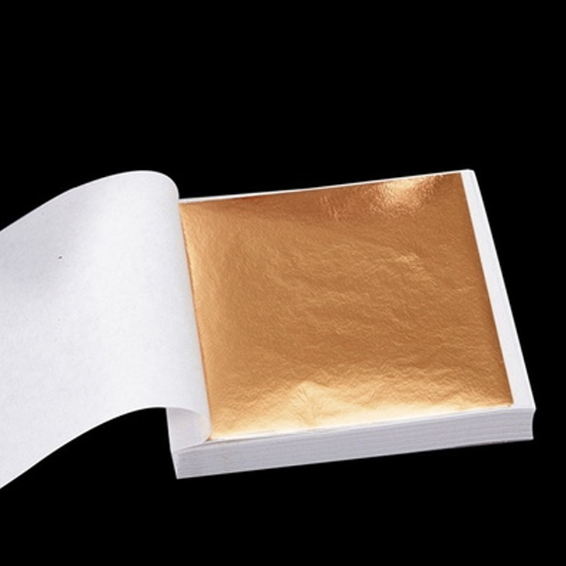 100 buah desain kerajinan seni - Gold Foil Flakes ulasan dan harga