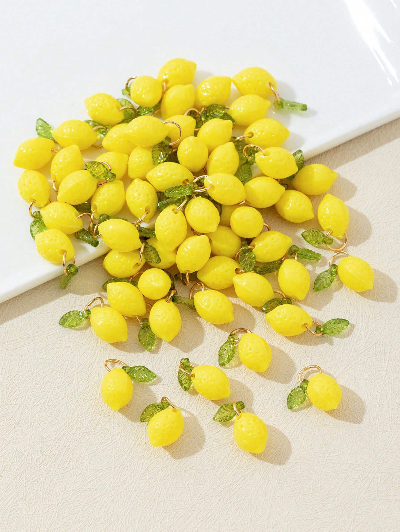 10 Buah Liontin Resin Lemon 3D - Resin Craft Material ulasan dan harga