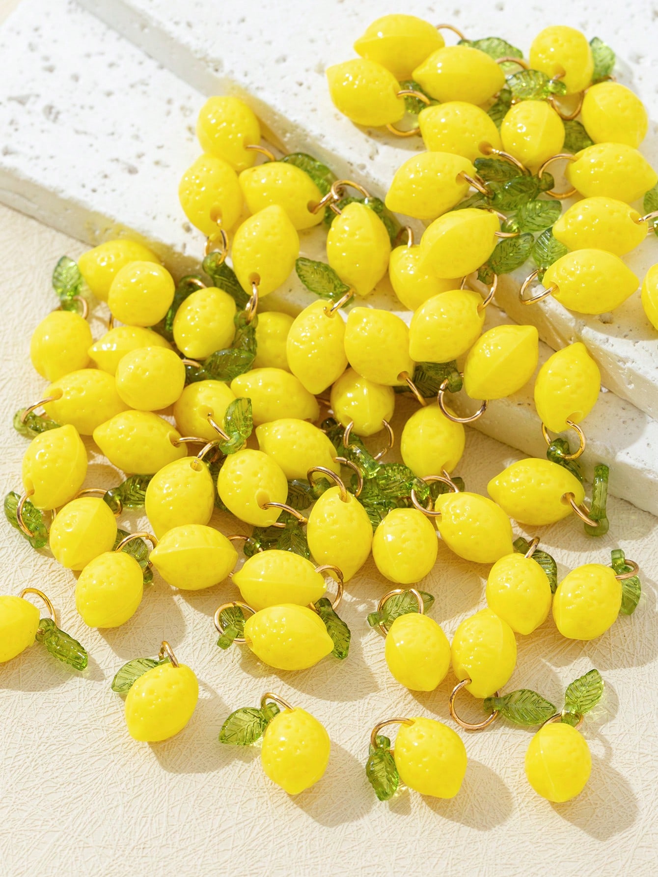 10 Buah Liontin Resin Lemon 3D - Resin Craft Material ulasan dan harga
