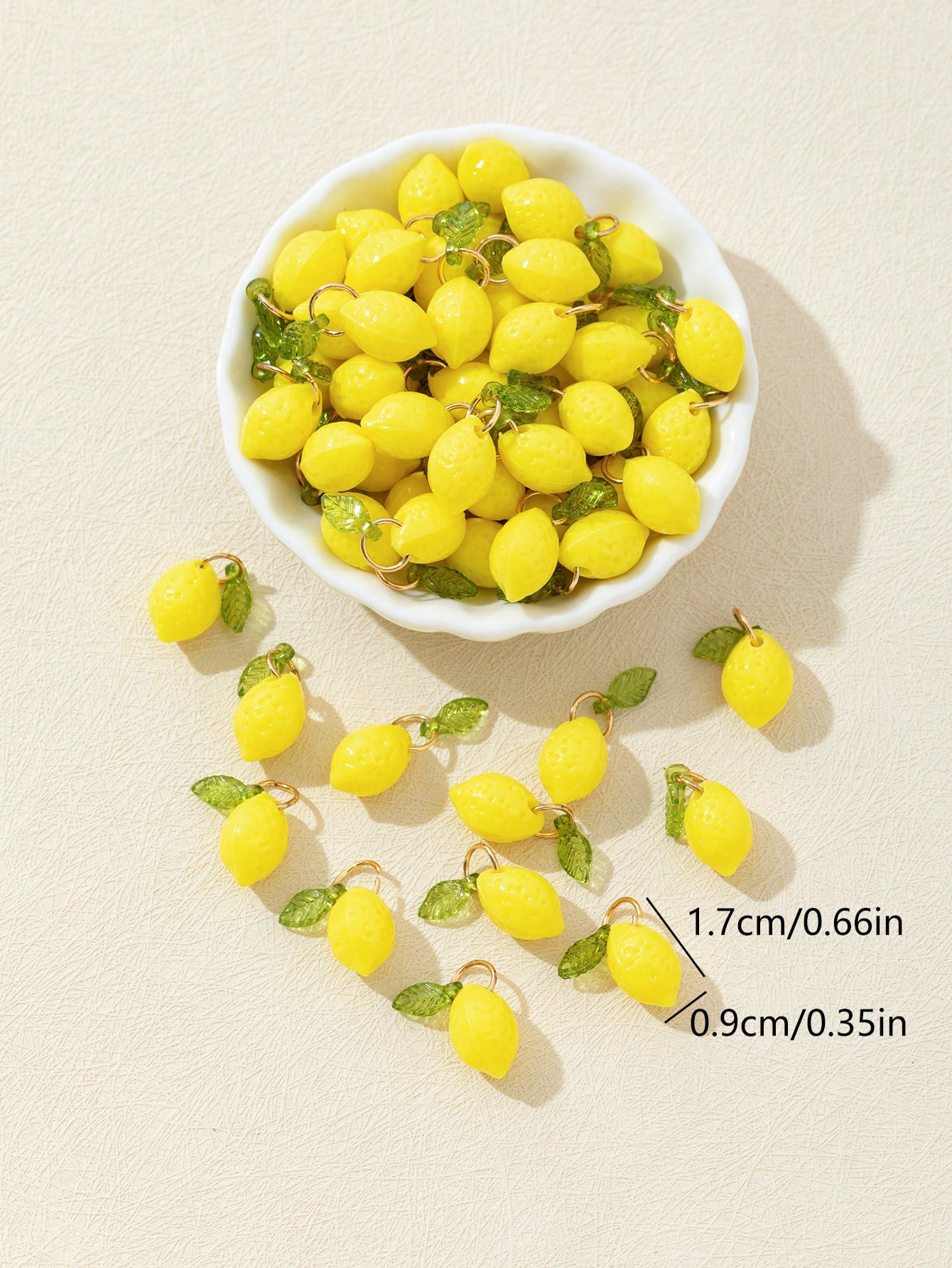 10 Buah Liontin Resin Lemon 3D - Resin Craft Material ulasan dan harga