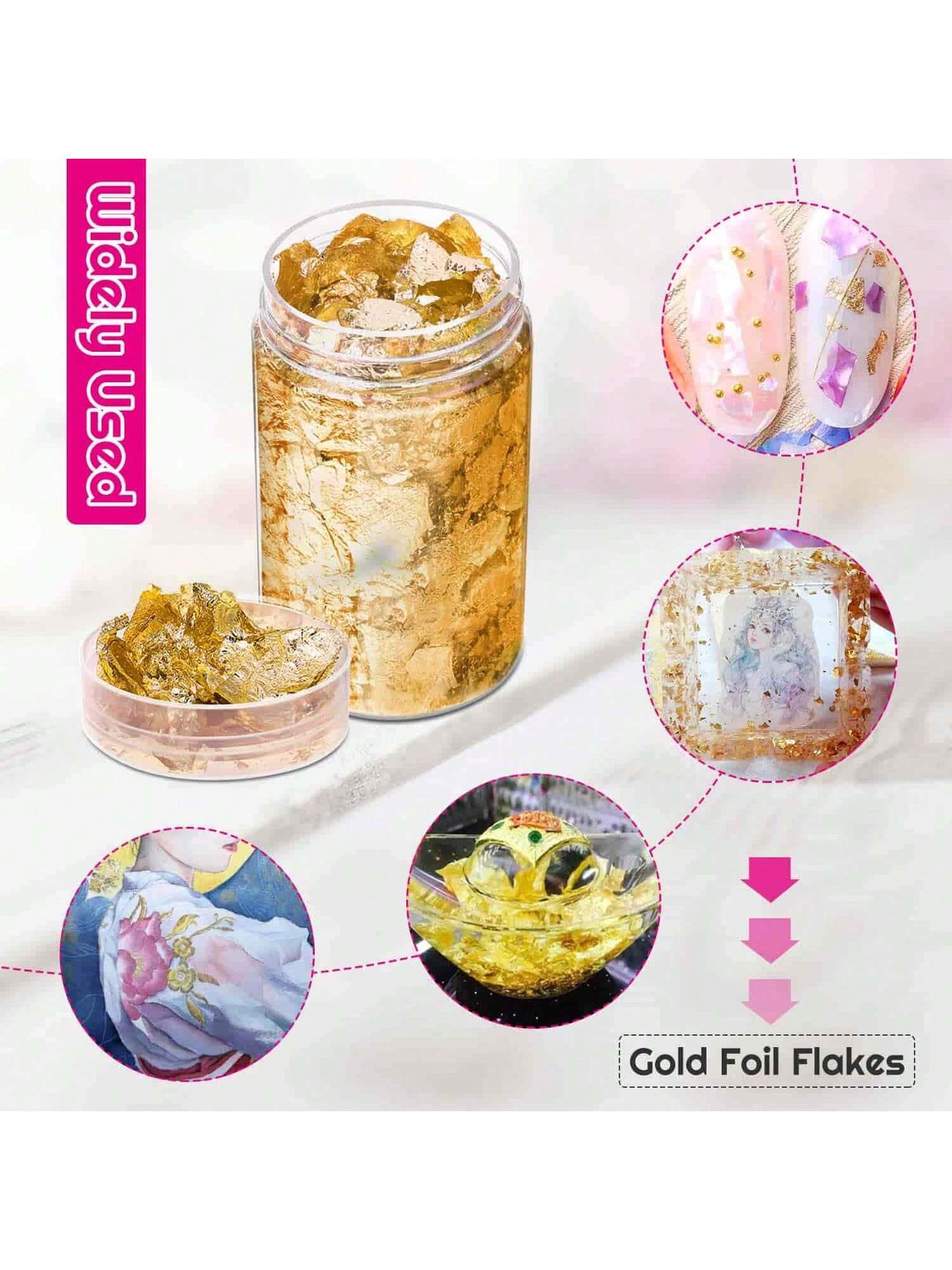 Serpihan Emas, Dekorasi Kue Da - Gold Foil Flakes ulasan dan harga