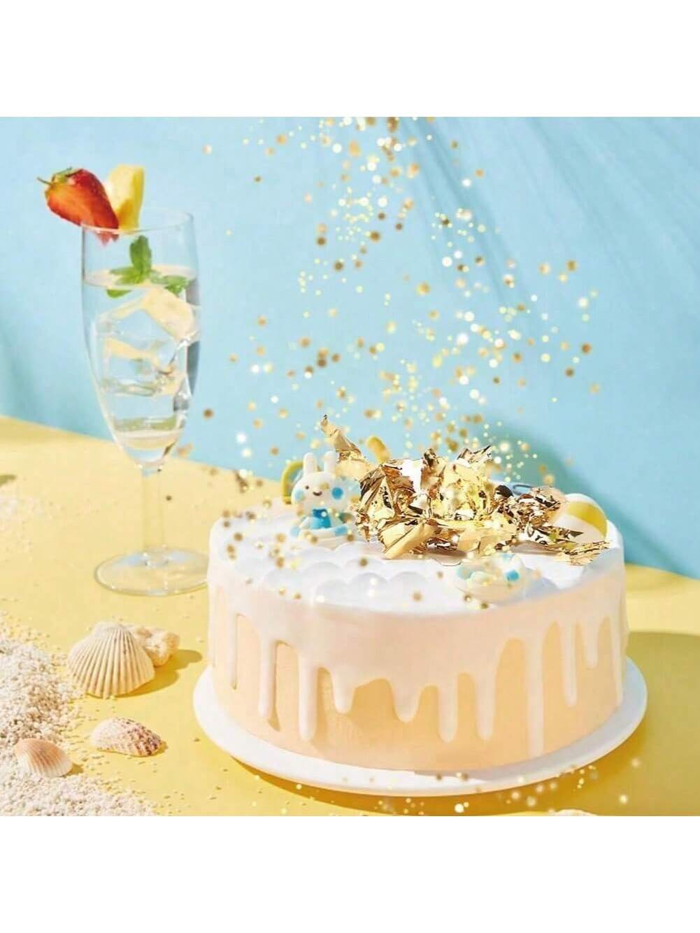 Serpihan Emas, Dekorasi Kue Da - Gold Foil Flakes ulasan dan harga