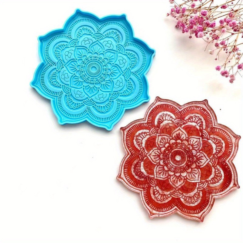 Mandala Coaster cetakan siliko - Resin Craft Ideas ulasan dan harga