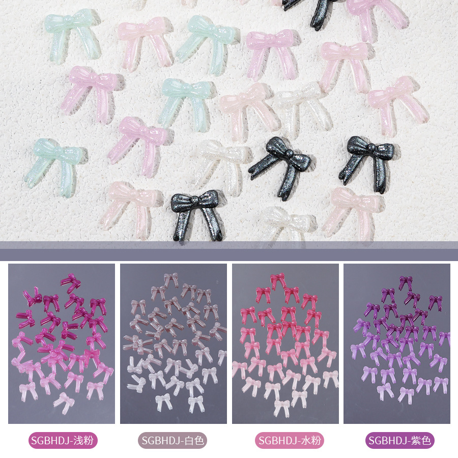 100pcs/pack Pita Dasi Kupu-kup - Resin Glitter Pack ulasan dan harga