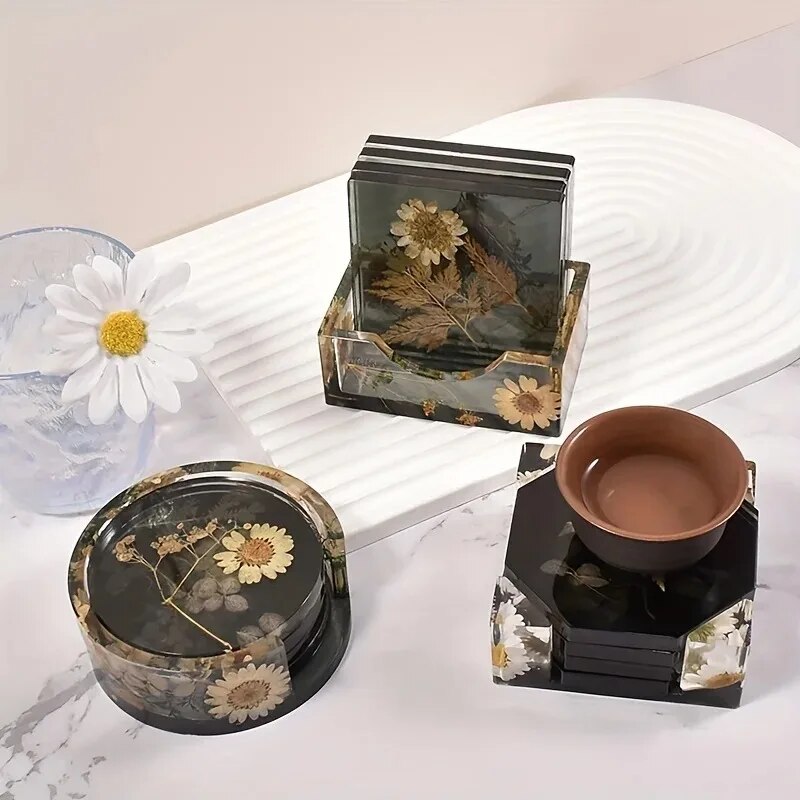 Set cetakan Resin Coaster term - Gold Foil Flakes ulasan dan harga