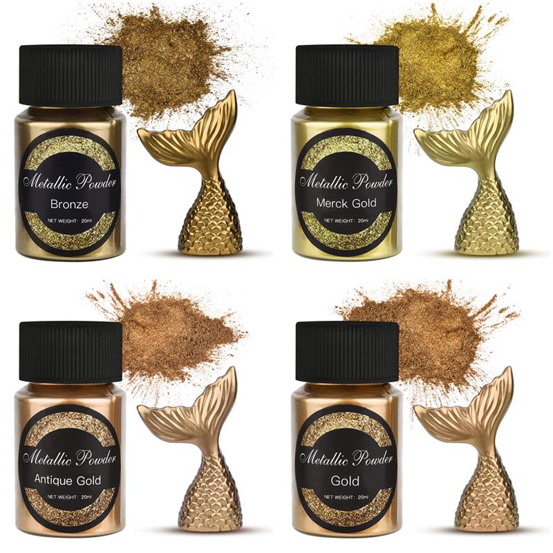 20 Ml kilau logam emas perak w - Resin Pigment Set ulasan dan harga
