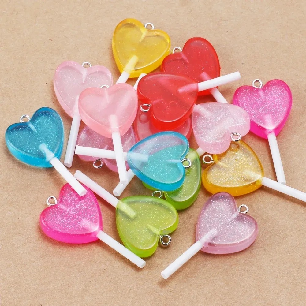10Pcs Gantungan Resin Permen L - Resin Craft Material ulasan dan harga