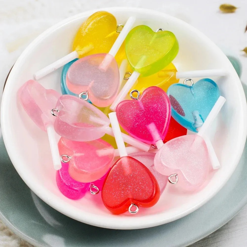 10Pcs Gantungan Resin Permen L - Resin Craft Material ulasan dan harga